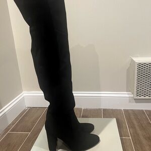 Marc Fisher Black Over-the-Knee Suede Boots